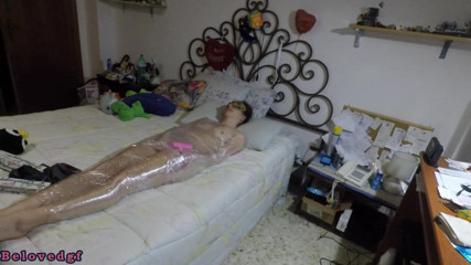 Belovedgf: Tickle and orgasm while she is mummified