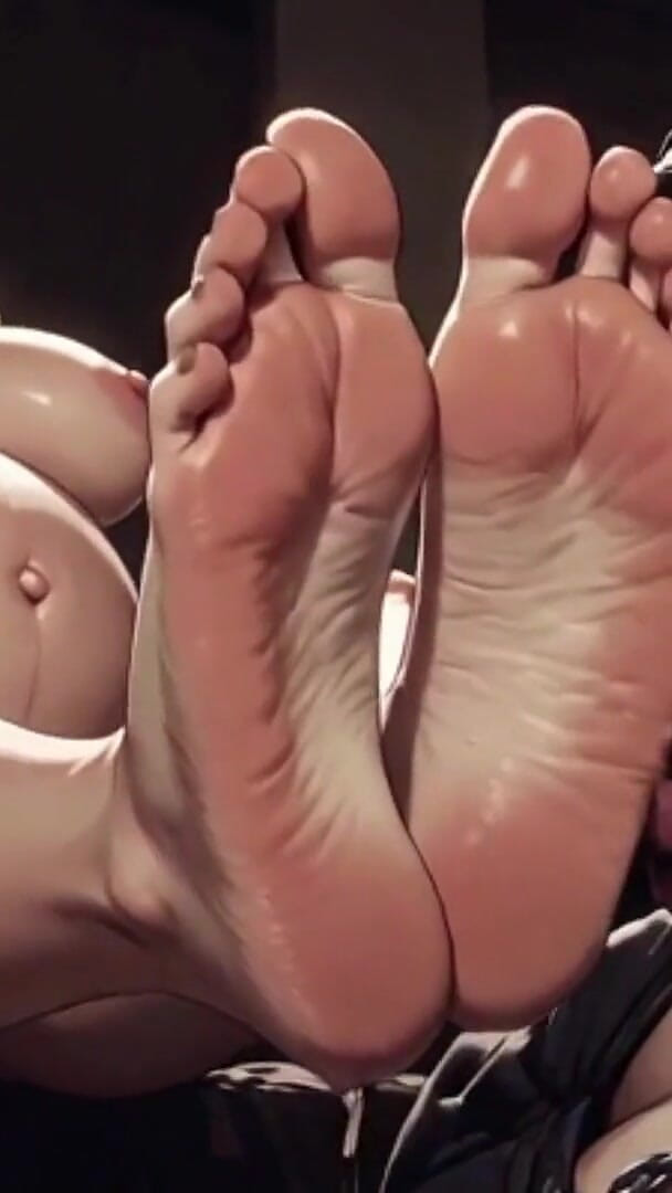 Anime Hentai: Obese SSBBW Licking &amp; Sucking Pregnant Woman Feet - Both Having Orgasms