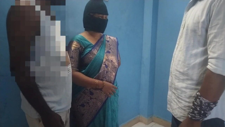 Tamil lesbian: My Wife Sex with My Boss. Hot Threesome