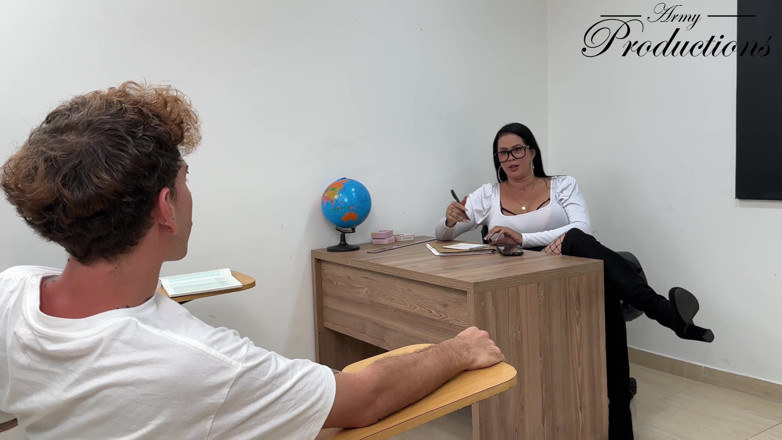 Army Productions: Strict Latina Teacher Gives Her Student the Ultimate Private Lesson