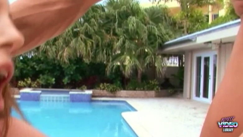Adult Video Library: The Outdoor Pool Is Practically a Hot Spot for Couples...