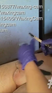 #205(2) Male Waxing. Smooth Penis and Scrotum