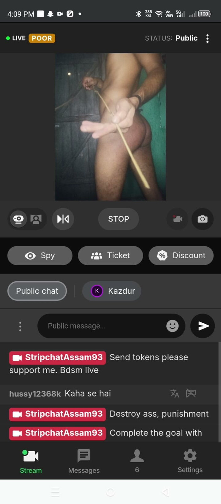 Assam 93: Firsttime BDSM, Self Punishment, Spanking with Bamboo Stick, Desi Gay...