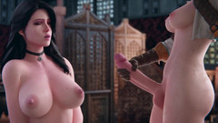 Velvixian3Futanari: Yenneferに彼女の種を与えるCiri(futa Shemale)