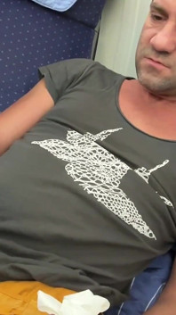 Tim Blesh treinrit met cumshot