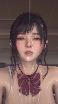 3D peituda japonesa universitária faz um boquete hardcore