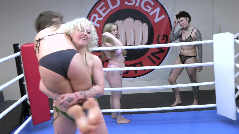 Red Sign Wrestling: Etiket takımı - marksist bambi ve cherry tart vs kourtney inked...