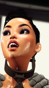 Sci-fi prison. A sexy busty brunette gets fucked hard by BBC