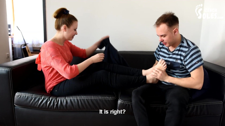 Czech Soles - foot fetish content: She loves to have her big feet worshiped!