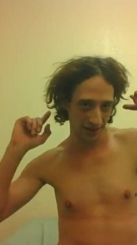 Topless Transgirl Showing off Her Flexibility