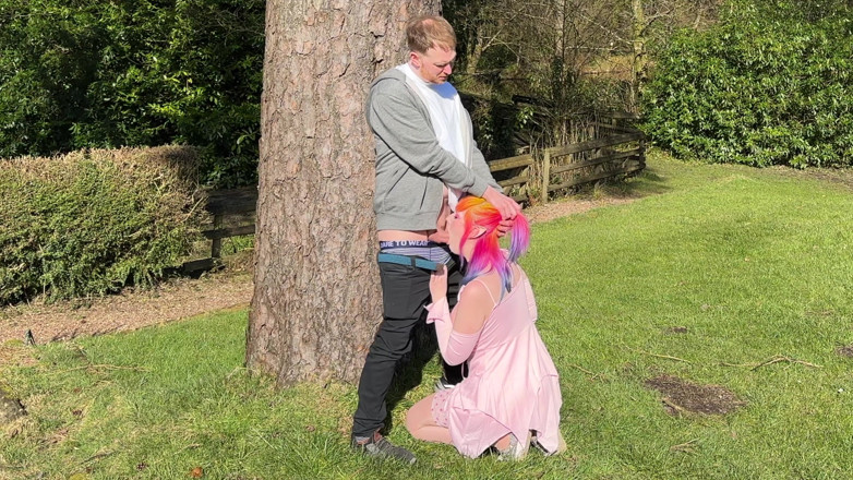 BiMF Couple: Outdoor Fuck - Slutty Elf Gets Fucked
