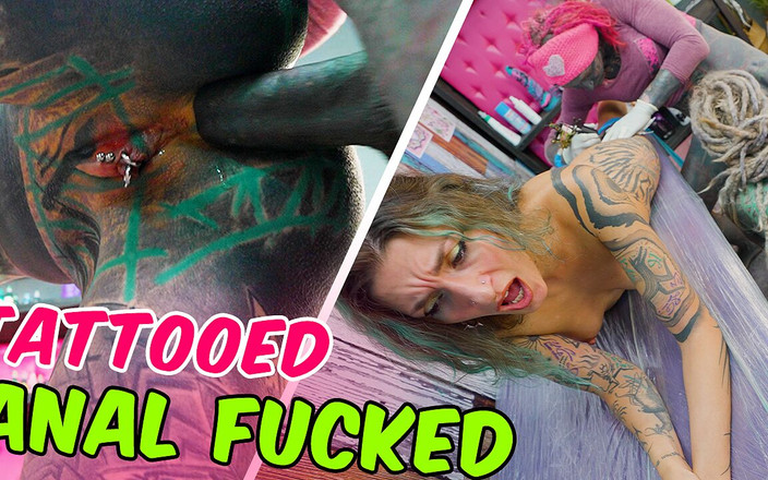 Anuskatzz: Tattoo dreier wild gegangen, stark tätowierter Künstler hämmert den arsch...