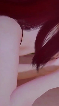 Kızıl saçlı bir succubus kötü bir sakso çekiyor