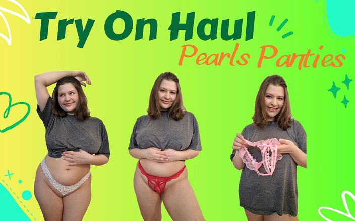 Tina Angel: Pearls Panties Try on