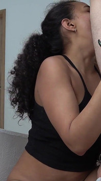 Sunday Fuck, He Sucks My Tits Really Hard and Fucks on the Stairs. I Swallow All the Cock. Full Video.