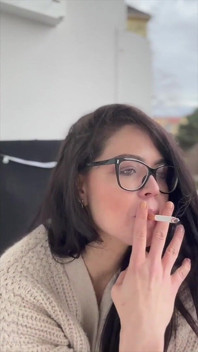 Smoking Cigarette in Glasses