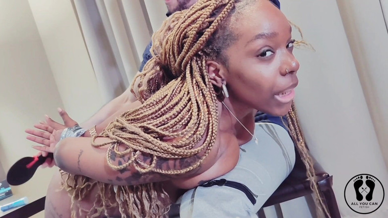 All You Can Fetish: Spanking and Duct Tape Bondage Ebony Maid for Being Dirty