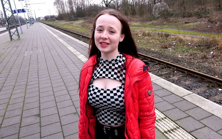 Final Destination! Now You Get Fucked...innocent Bitch Fucked Without Condom at Dirty Train Station (Andy Star)