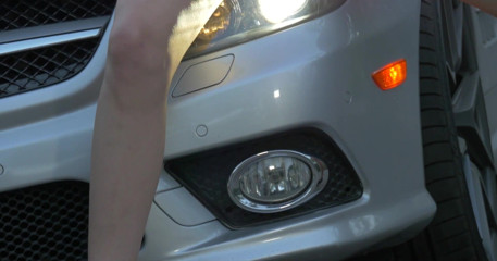 CBD Media: Cute short hair teen masturbating alone in the parking area