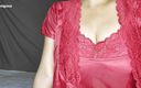Riya Bonguus: Linda dona de casa vestindo vestido noturno quente