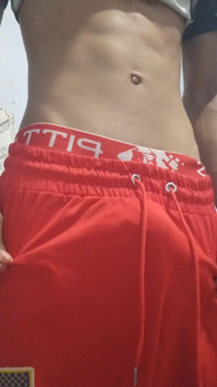 Young Man Showing the Volume of His Dick