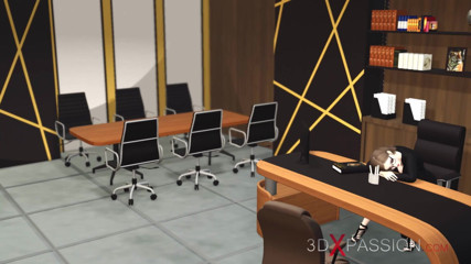 3dxpassion-transgender: Super horny sexy secretary has hard anal sex by predator...