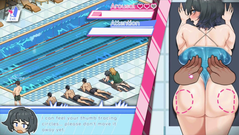 NSFWOtaku: เกมเฮนไต - ฉากเย็ดสไตล์หมา Aoi ยืน - Lifeguard Holic
