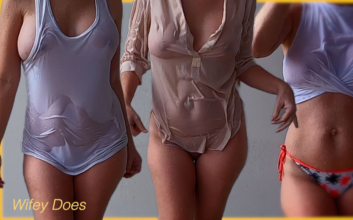 Wifey Does: Żona mokra koszula i stanik