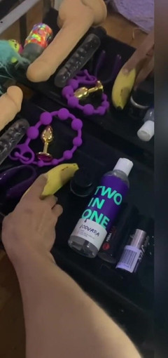Banana masturbation at home