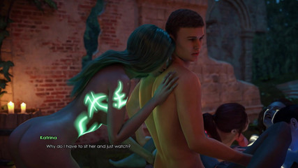 3D Cartoon Porn: ラストアカデミー48 - ジェームズがジェイナに様々な体位でキスし、セックスをしながらフリーダからフェラチオを受ける - ファイブサムセックス