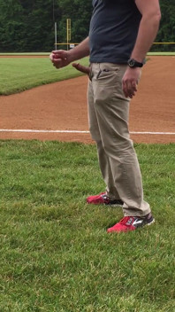 Jerking off on the Baseball Field by Home Plate