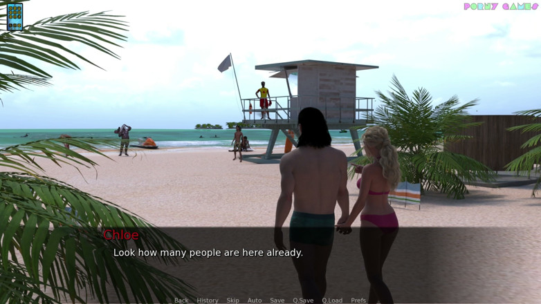 Porny Games: 꼬인 아치의 파라다이스 시티 - 좋은 섹스 후 보지를 청소하는 바람난 남편, 해변 펠라7