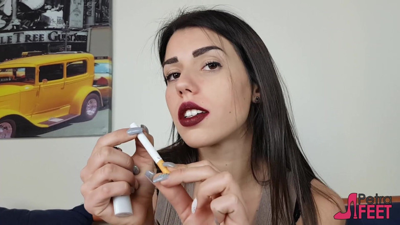 Smokin Fetish: Gesichtsfetisch und rauchende zigarre von dem wunderschönen italienischen mädchen