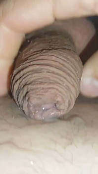 Intense Shot of Cum Coming Out of the Navel