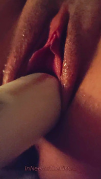 Left with the Hitachi Wand in My Pussy