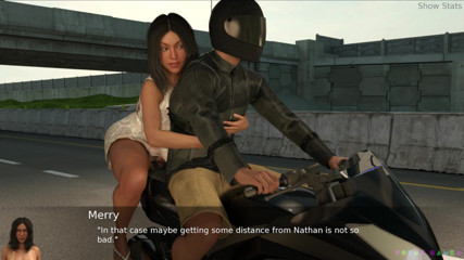 Porny Games: Project hot wife - Riding the motorcicle with a bare butt (91)