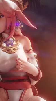 Yae Miko Sucking Cock Like a Porn Star Kissing the Tip Genshin Impact BJ Sex Hentai Tongue Licking