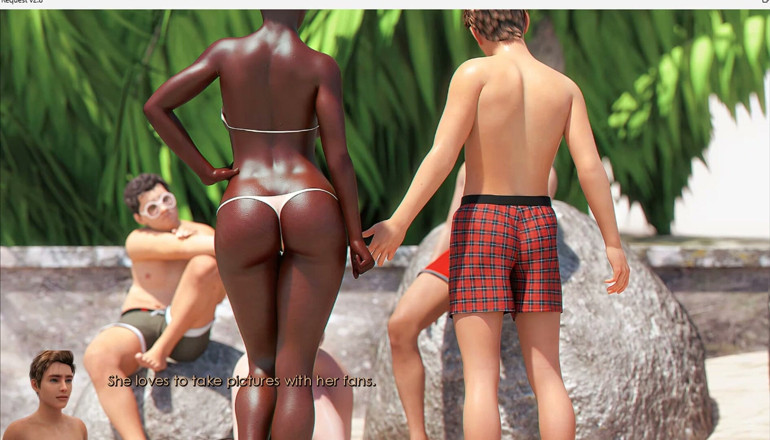 XXX Games Bunk: Special Request - Gameplay - Roleplay - Ebony MILF Wears Micro Bikini and...