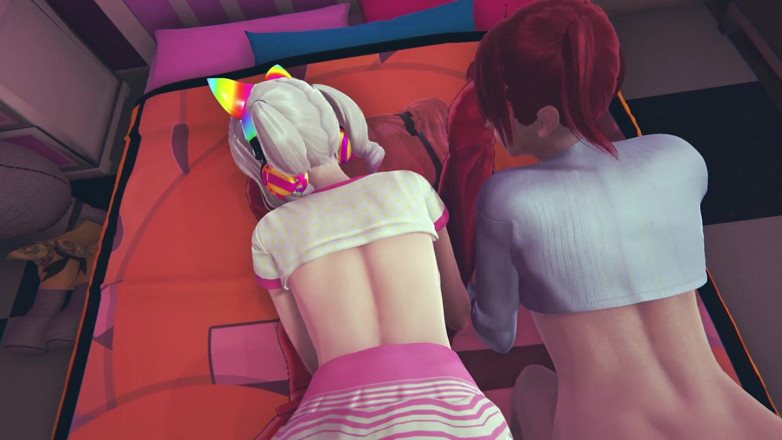 Waifu club 3D: Scopa nel culo di due ragazze giocatrici