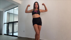 Goddess Alexa femdom: 체육관과 패브릭 근육 숭배 이두근 복근 펨돔 Bratty 여신에 중독