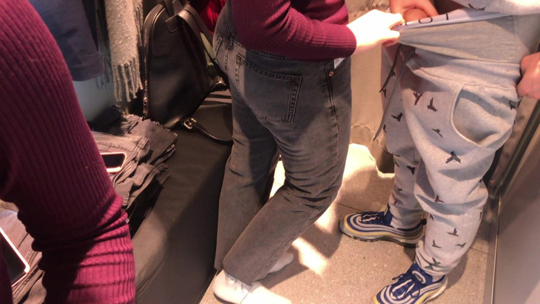 Gabry Rozby: Sneaky Fitting Room BJ - Amateur Girl Sucks Cock in Clothing...
