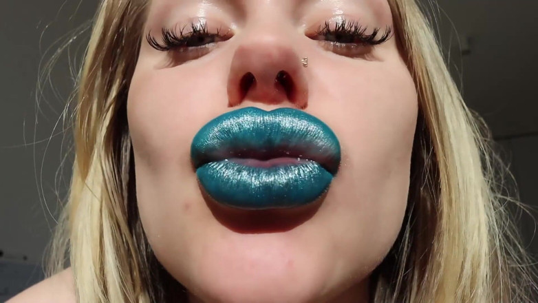 Goddess Misha Goldy: Sihir bibir mengkilap biruku! ASMR JOI!