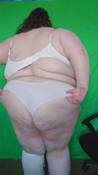 SSBBW Goddess White Panty Try on