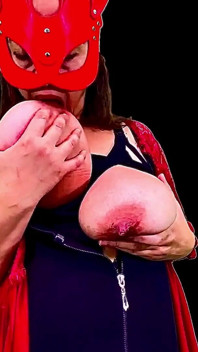 Self Sucking and Shaking Tits