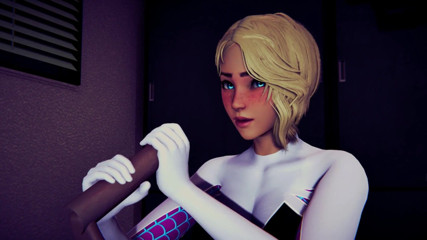 Waifu club 3D: Gwen ti masturba il cazzo fino a quando non vieni