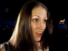 2 Guys 1 Girl: Two service technicians drill pretty brunette in the garage