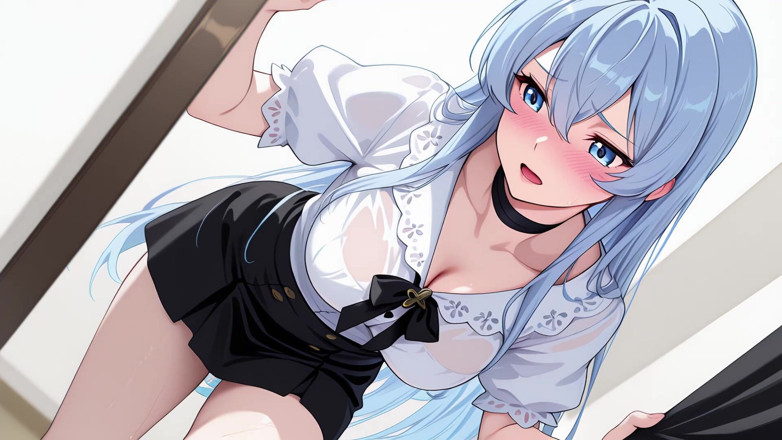 Velasquez prod: Esdeath는 새로운 섹시한 란제리를 구입하고 분홍색 딜도로 재미를 위해 왔습니다. Esdeath 헨타이 코스프레