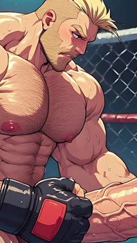 Ken Masters Çıplak Dövüşçü (ai)