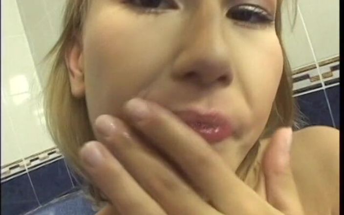 Hot and Wet: Cute Blonde Teen with Small Tits Tissy Teyra Likes to...