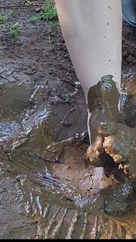 Barefoot Squishing & Playing in the Mud, Dirty Feet